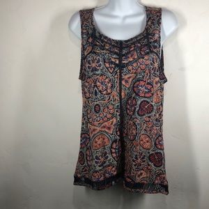 Lucky Brand blue sleeveless blouse size medium